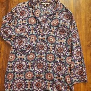 Victoria's Secret Mayfair‎ Comfy Sleepshirt Boho Print Pink Purple Size Small/P